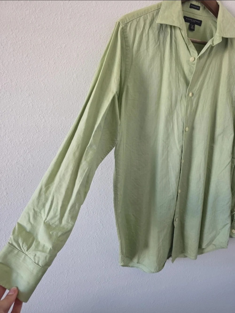 Banana Republic Pale Green Button-Up Shirt Jacket
